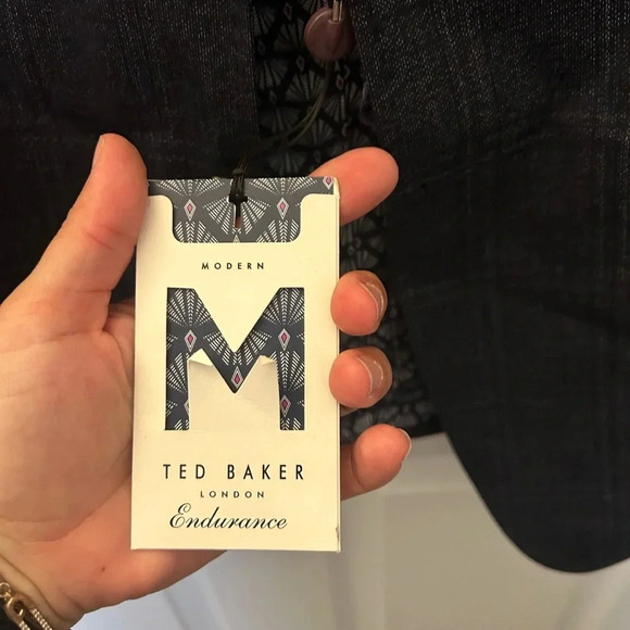 Ted Baker Endurance Black with Purple  Suit Jacket Blazer - Picture 6 of 6